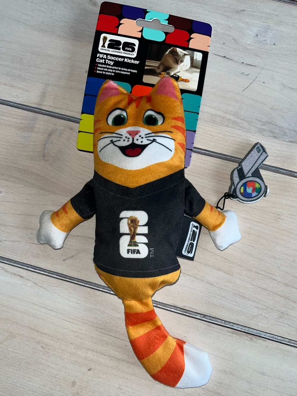Soccer Kicker Cat Toy with infused catnip- FIFA officially licensed  product